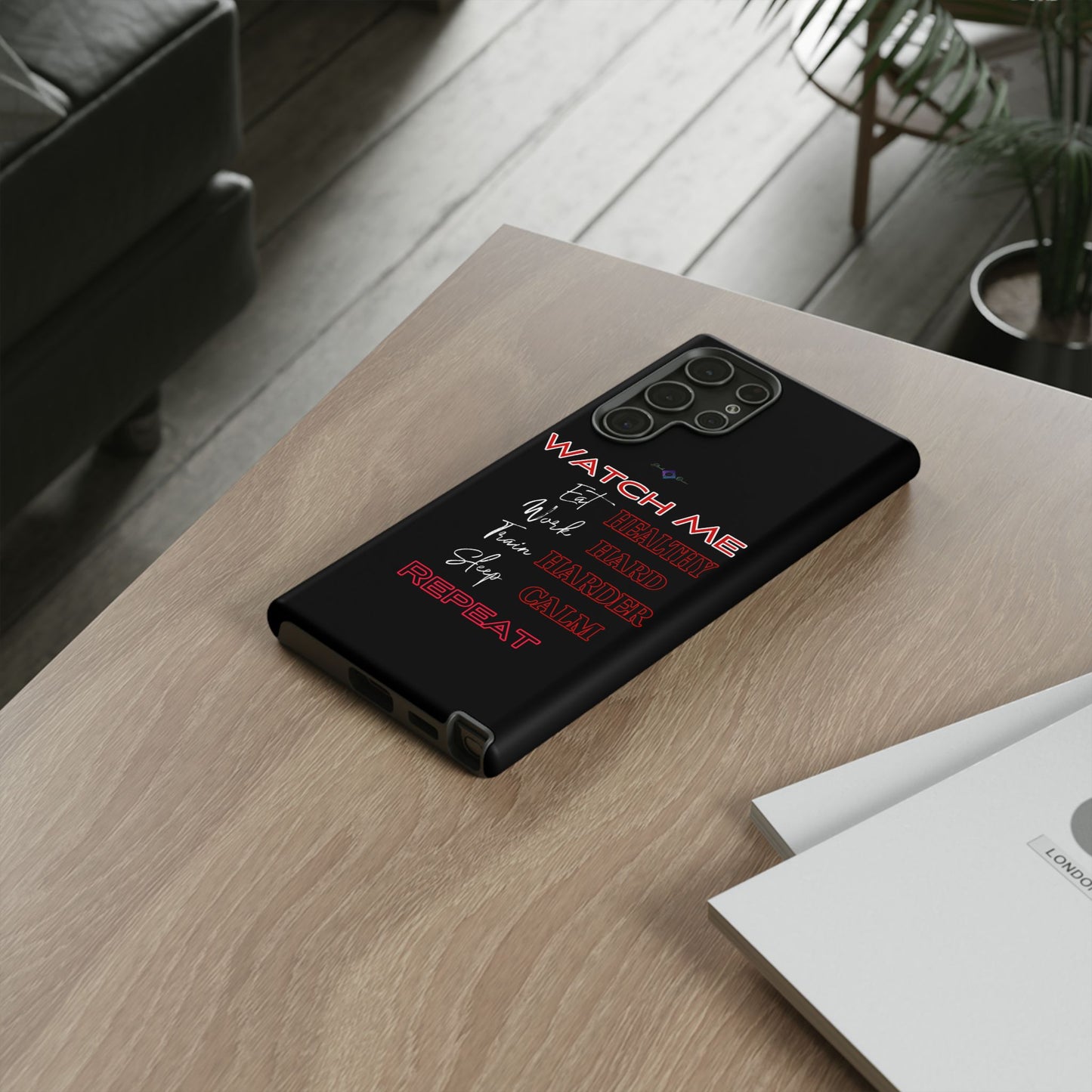 BlackOnion Phone Case -with Motivational Motif  'Watch Me' 💪🔥🫵