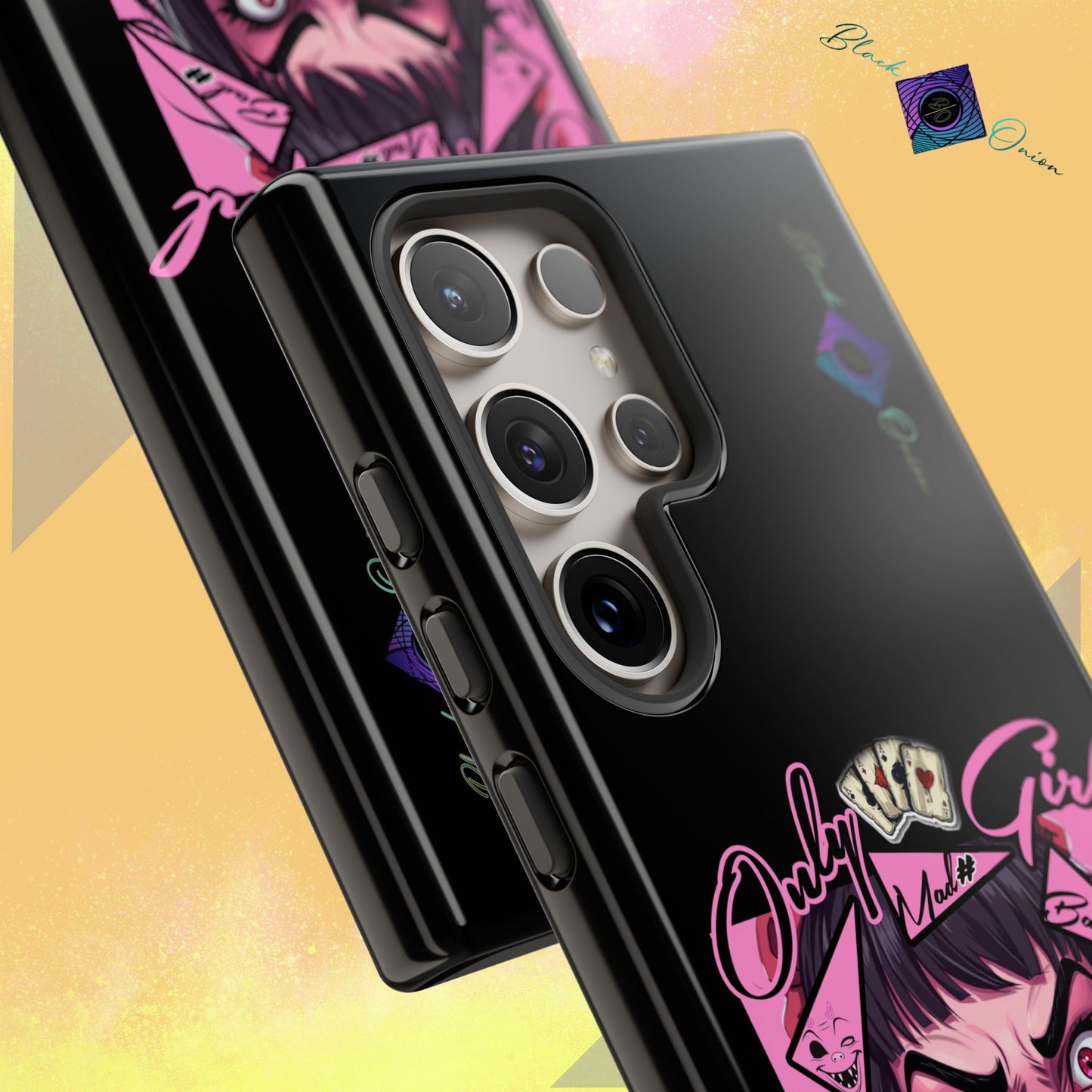 BlackOnion Brand New Phone Case - with Motivational Workout Motif’ Mad Girl💋🌸 ‘🔥🫵