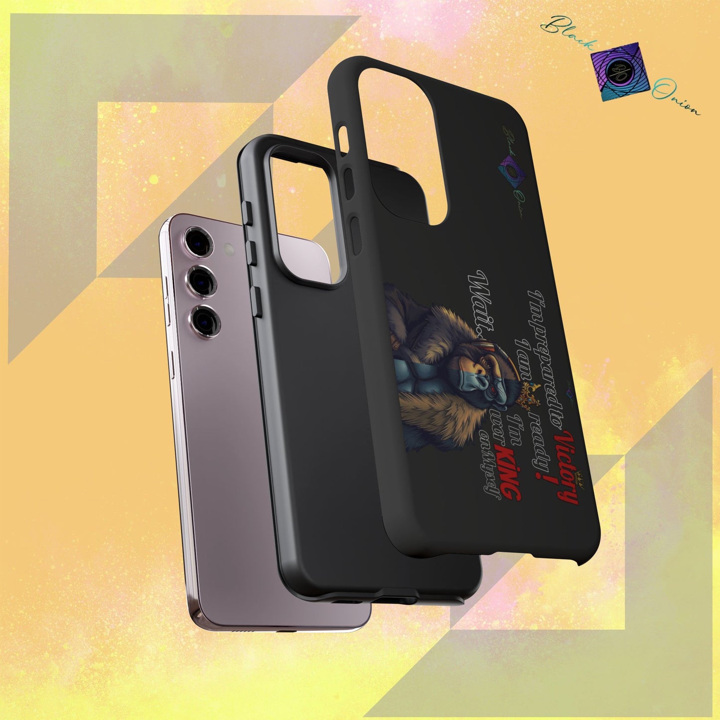 BlackOnion Brand New Phone Case - with Motivational Workout Motif’Victory 👑‘💪🔥🫵