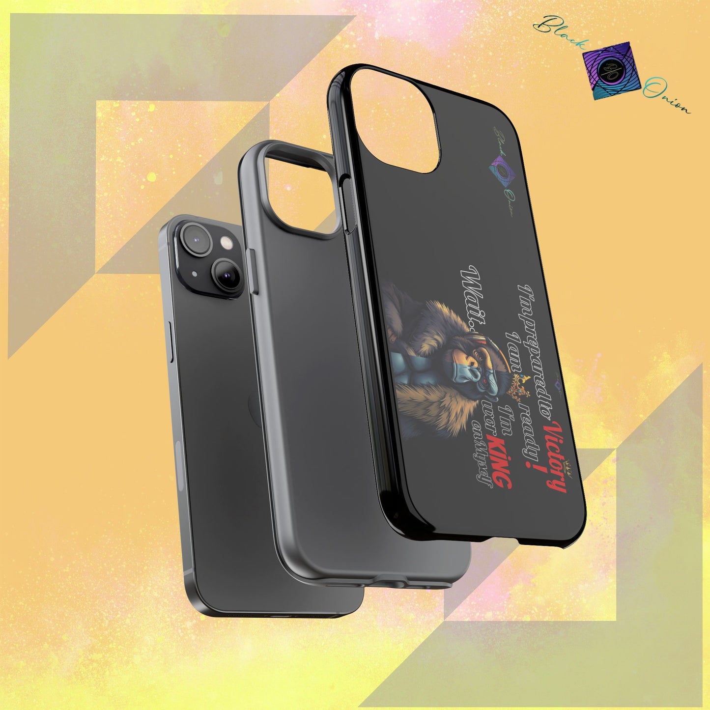 BlackOnion Brand New Phone Case - with Motivational Workout Motif’Victory 👑‘💪🔥🫵