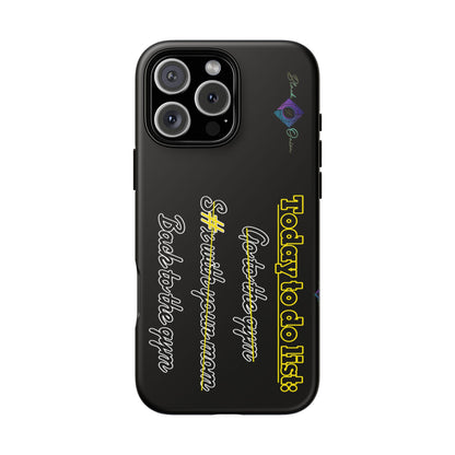 BlackOnion Brand New Phone Case - with Motivational Workout Motif’Today to do list ‘💪🔥🫵