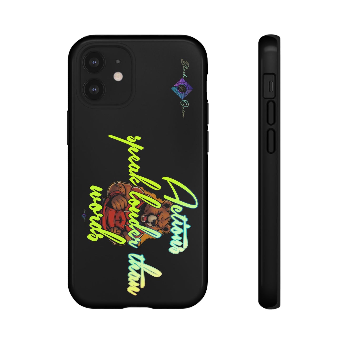 BlackOnion Brand New Phone Case - with Motivational Workout Motif ‘Actions speak lauder ‘💪🔥🫵