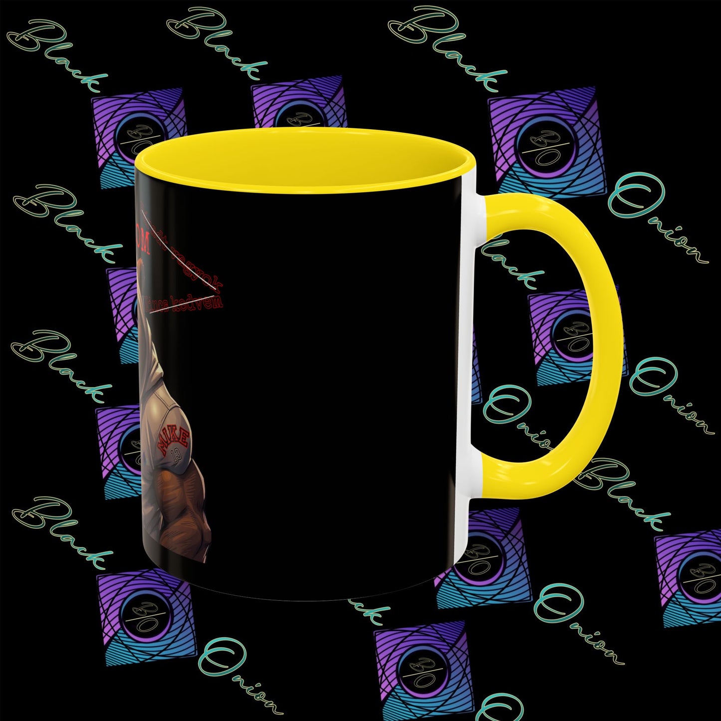 BlackOnion Coffee Mug - 11oz with Workout Motif ‘Mike 13 V2 ’🔥💪🫵