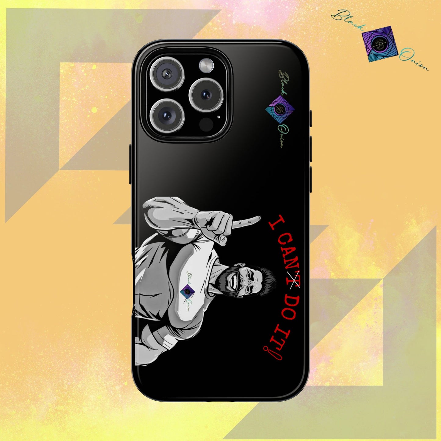 BlackOnion Brand New Phone Case - with Motivational Workout Motif’I Can Do It ‘💪🔥🫵