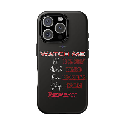 BlackOnion Phone Case -with Motivational Motif  'Watch Me' 💪🔥🫵