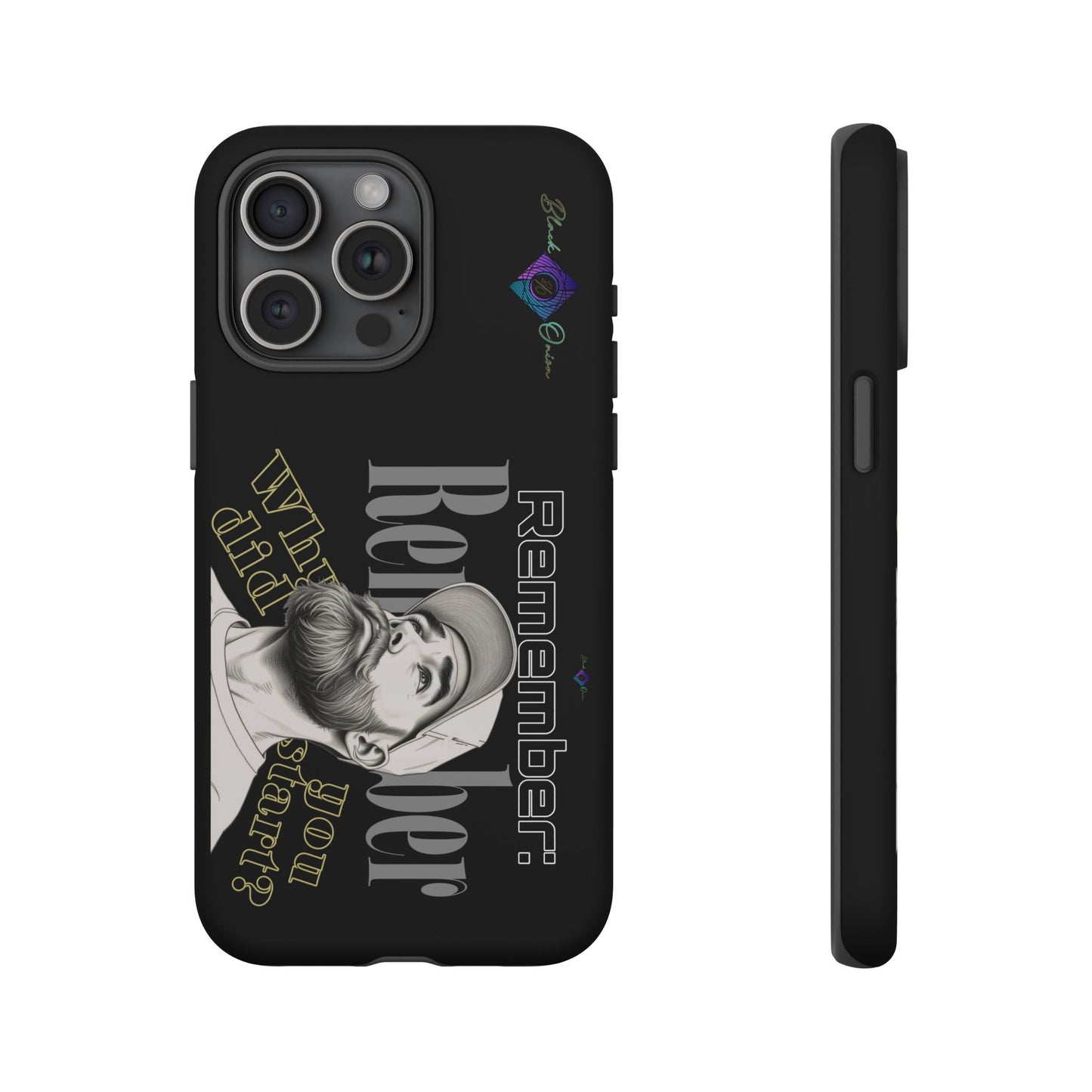BlackOnion Brand New Phone Case - with Motivational Workout Motif’Remember ‘💪🔥🫵