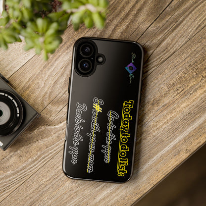 BlackOnion Brand New Phone Case - with Motivational Workout Motif’Today to do list ‘💪🔥🫵