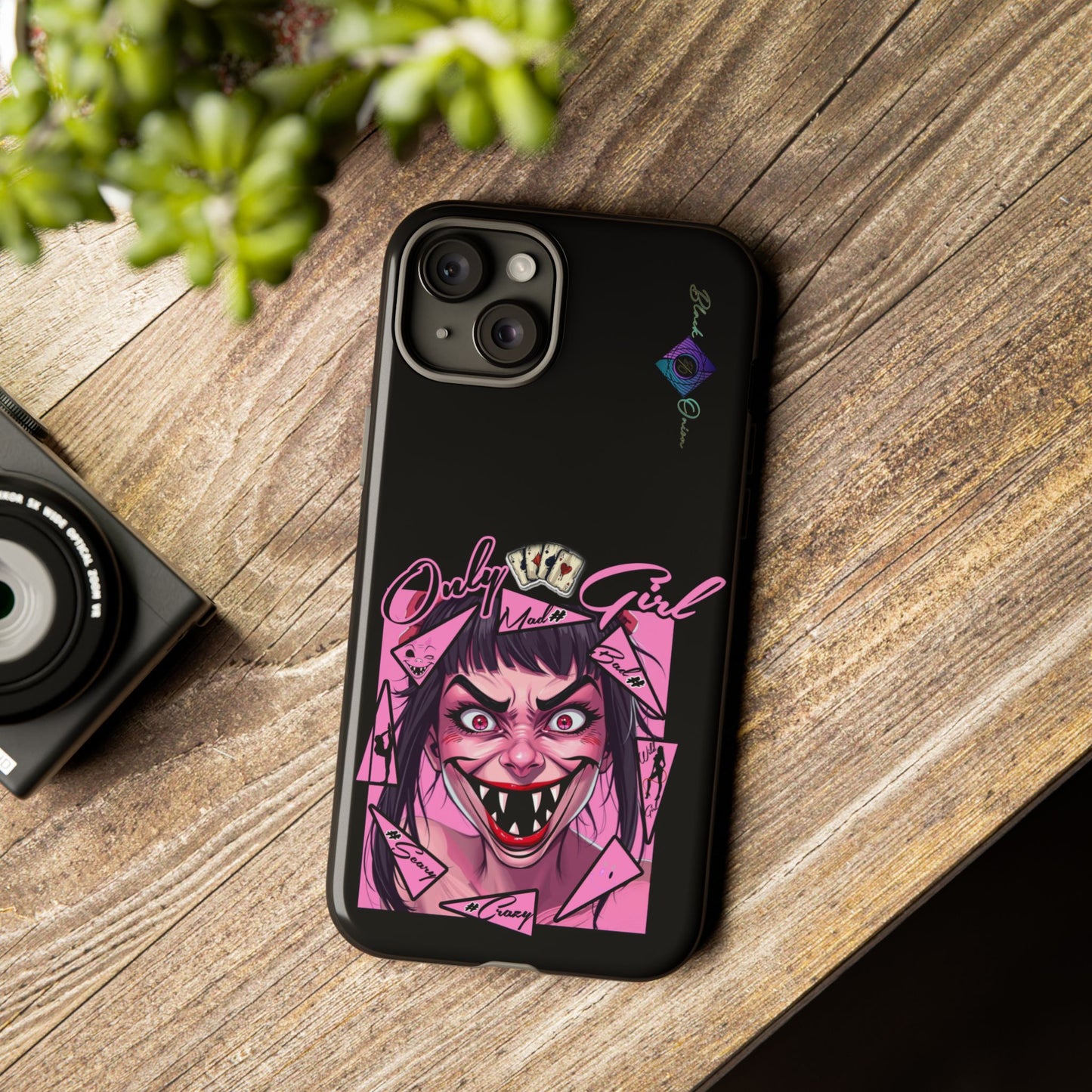 BlackOnion Brand New Phone Case - with Motivational Workout Motif’ Mad Girl💋🌸 ‘🔥🫵