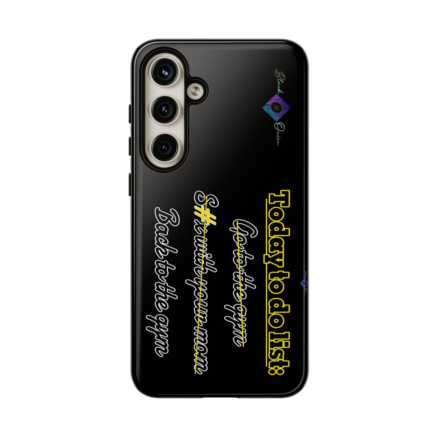 BlackOnion Brand New Phone Case - with Motivational Workout Motif’Today to do list ‘💪🔥🫵