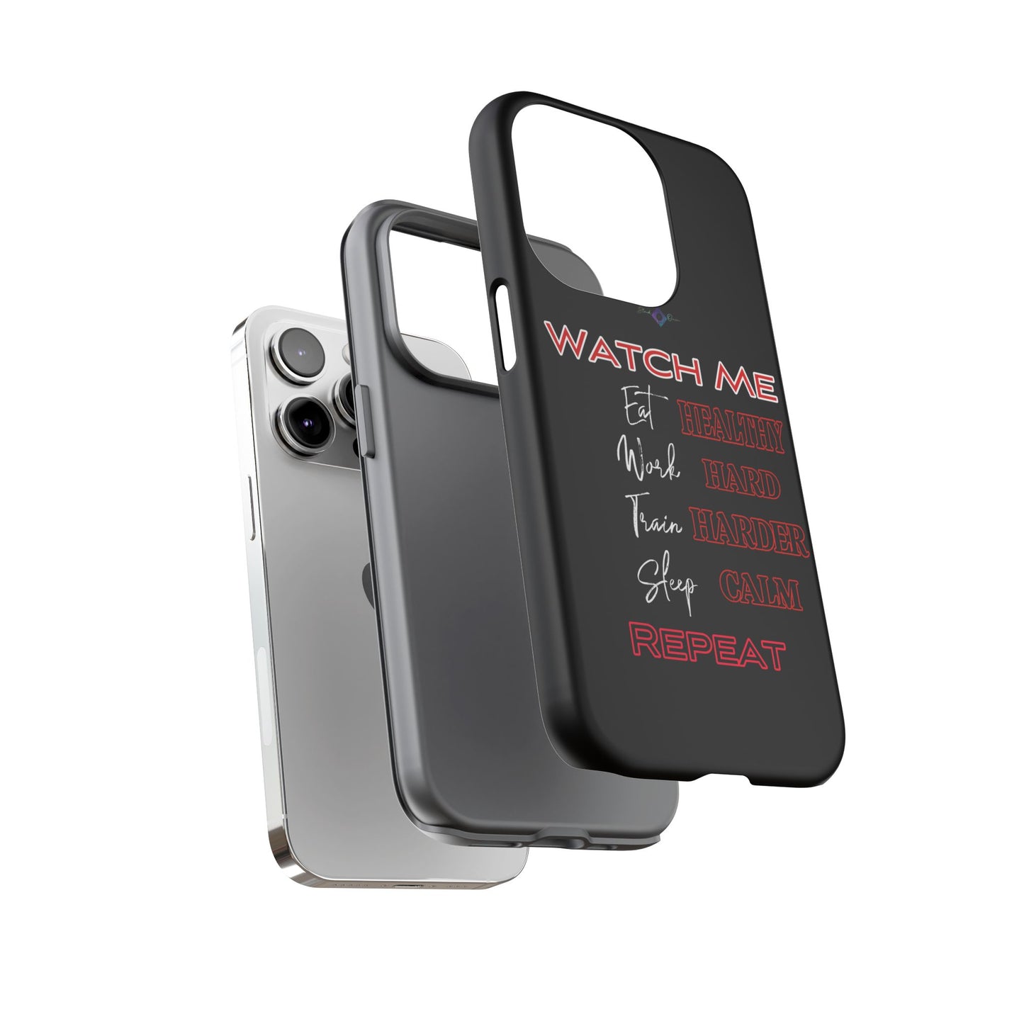 BlackOnion Phone Case -with Motivational Motif  'Watch Me' 💪🔥🫵