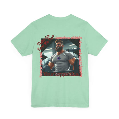BlackOnion T-shirt with Workout Motif “Unstoppable “💪🔥🫵
