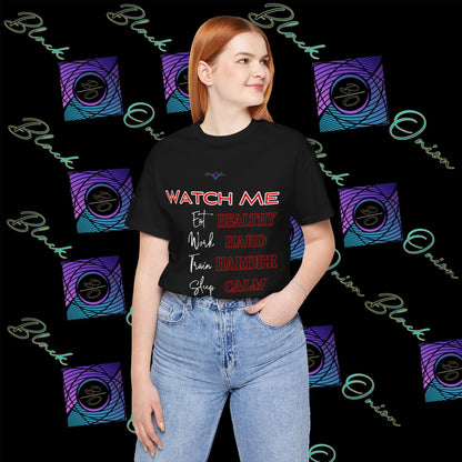 BlackOnion "Watch Me" T-Shirt with Workout Motif 💪🔥