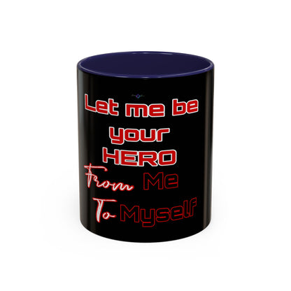 BlackOnion Coffee Mug - 11oz with Workout Motif ‘Let me be your Hero’🔥💪🫵