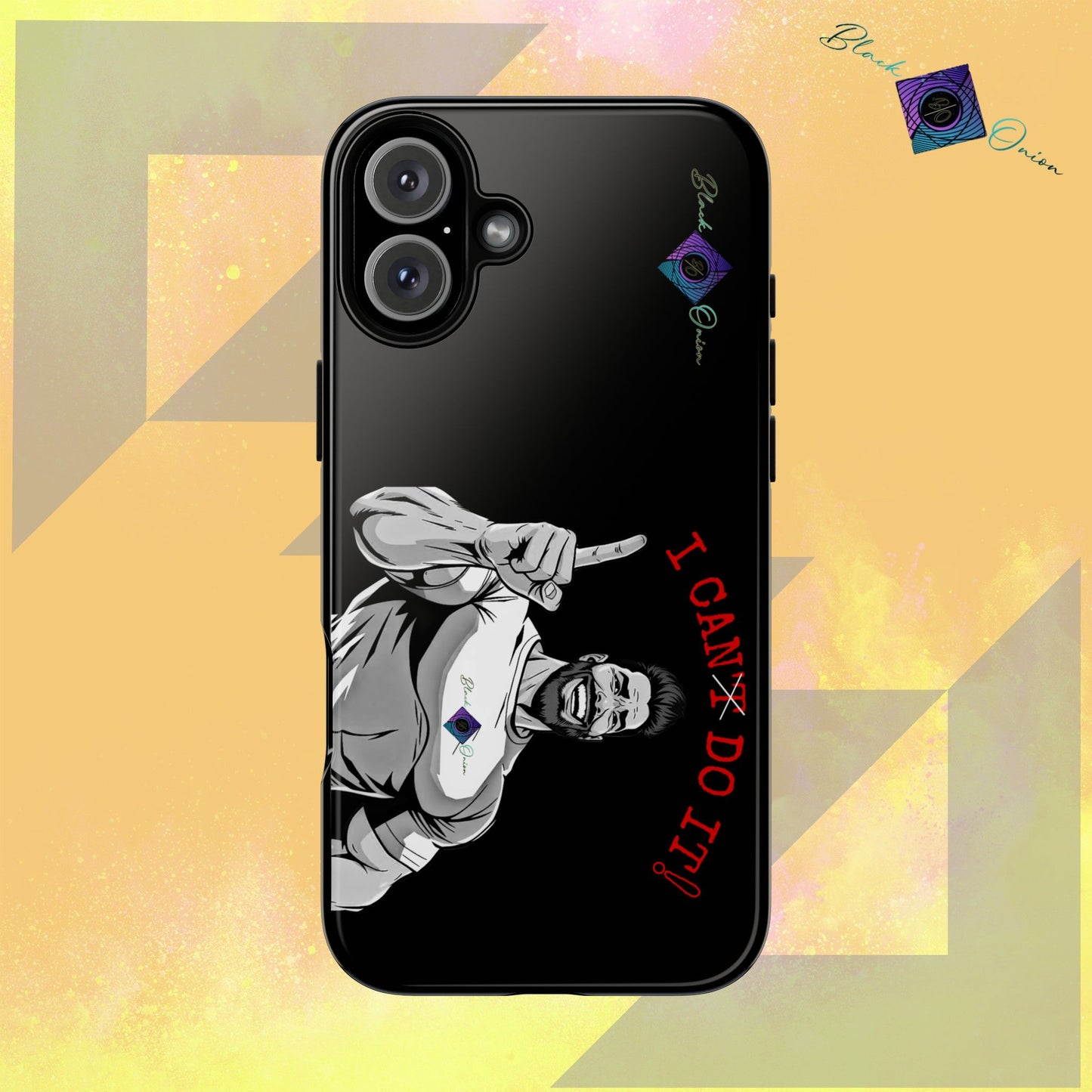 BlackOnion Brand New Phone Case - with Motivational Workout Motif’I Can Do It ‘💪🔥🫵