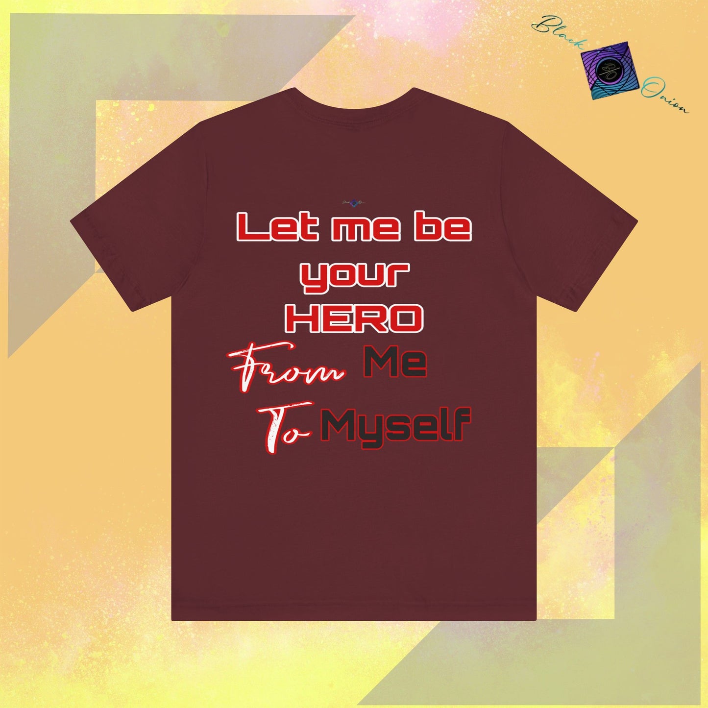 BlackOnion T-Shirt with Workout Motif “Let me be your Hero” 🫵🔥💪