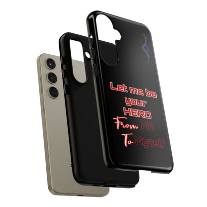 BlackOnion Brand New Phone Case - with Motivational Workout Motif’Let me be your Hero ‘💪🔥🫵