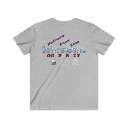 BlackOnion Men's V-Neck T-Shirt with Workout Motif ‘Don‘t think about it’ 💪🔥🫵