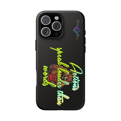 BlackOnion Brand New Phone Case - with Motivational Workout Motif ‘Actions speak lauder ‘💪🔥🫵