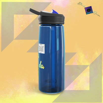 CamelBak Eddy® Water Bottle with BlackOnion Brand and Workout Motif- "Actions Speak Louder Than Words" -25oz