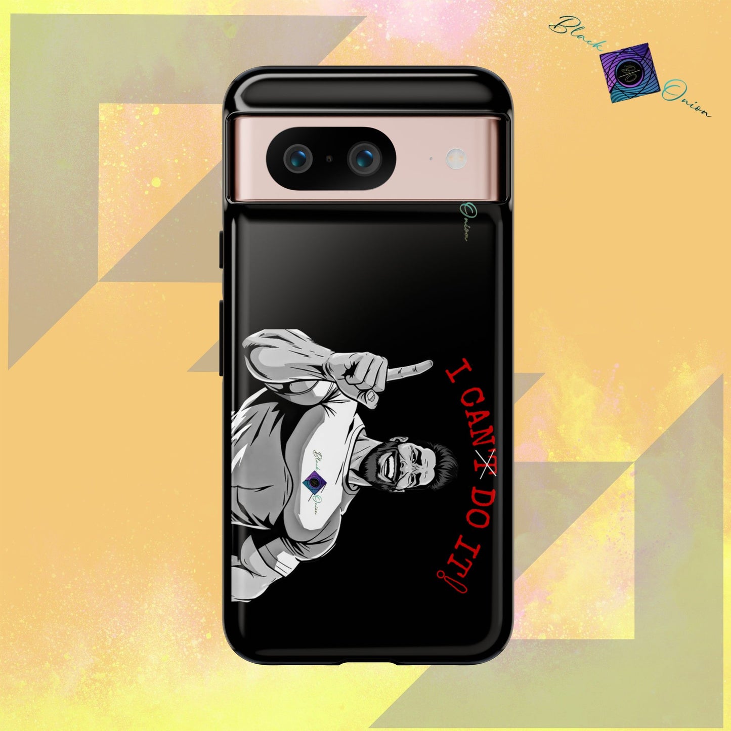 BlackOnion Brand New Phone Case - with Motivational Workout Motif’I Can Do It ‘💪🔥🫵