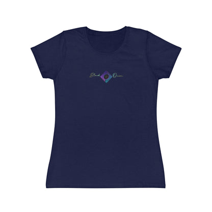 BlackOnion Women's Iconic T-Shirt - with Workout Motif 💯🌸💋