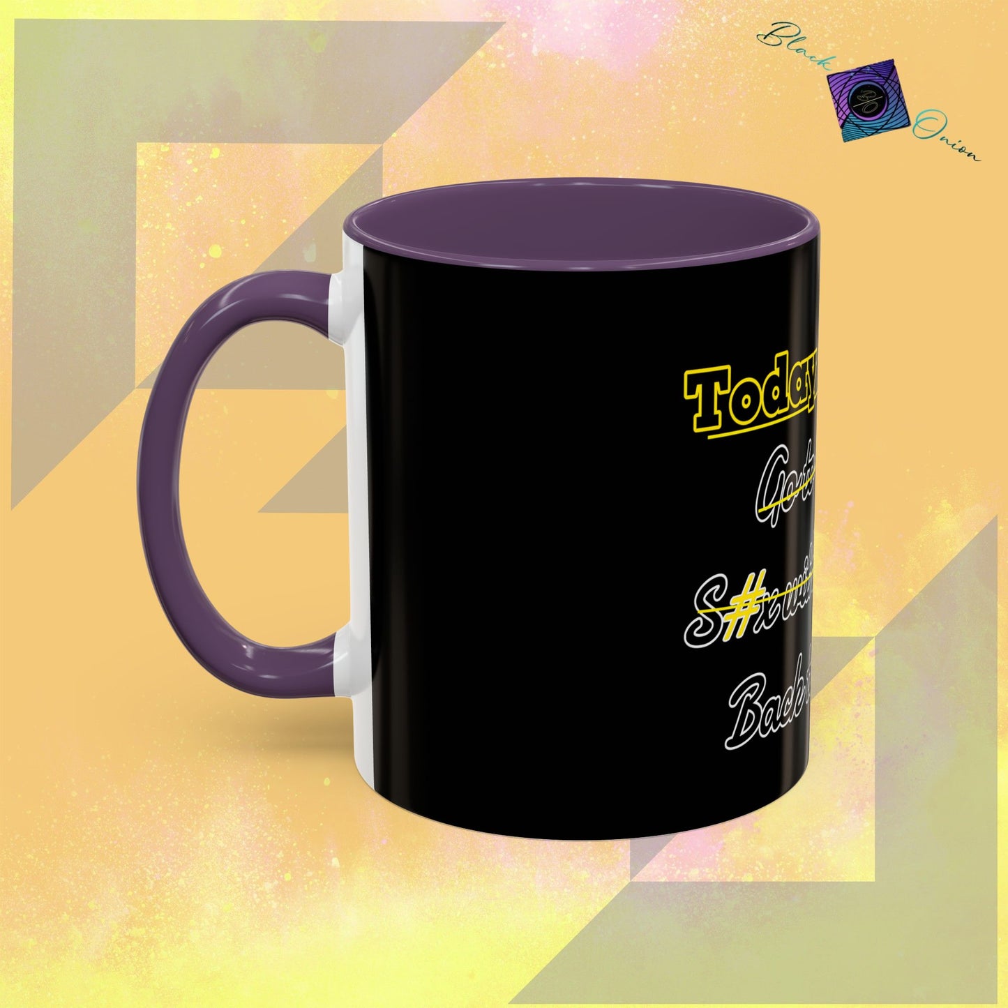 BlackOnion Coffee Mug - 11oz with Workout Motif ‘Today To Do List ’🔥💪🫵
