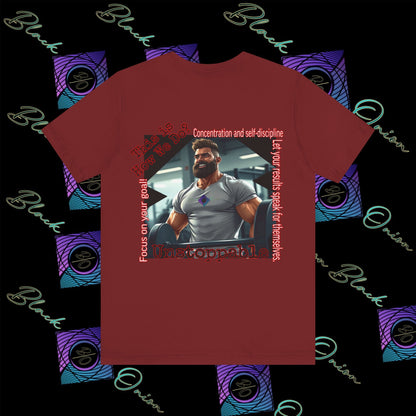 BlackOnion T-shirt with Workout Motif “Unstoppable “💪🔥🫵