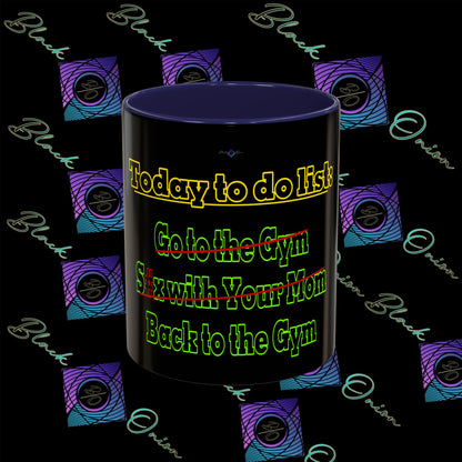 BlackOnion Coffee Mug 2 with Workout Motif ‘Today To Do List V2’🫵🔥💪