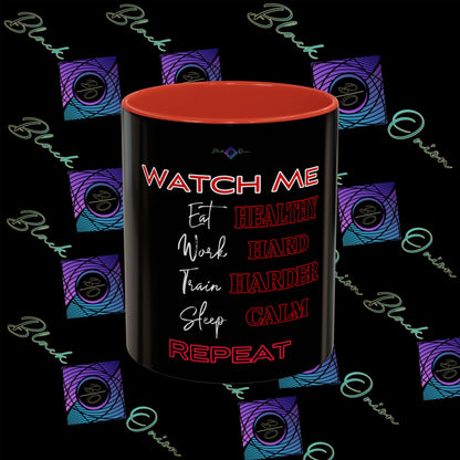 BlackOnion Coffee Mug Serial 2 with Workout Motif ‘Watch me’🫵🔥💪