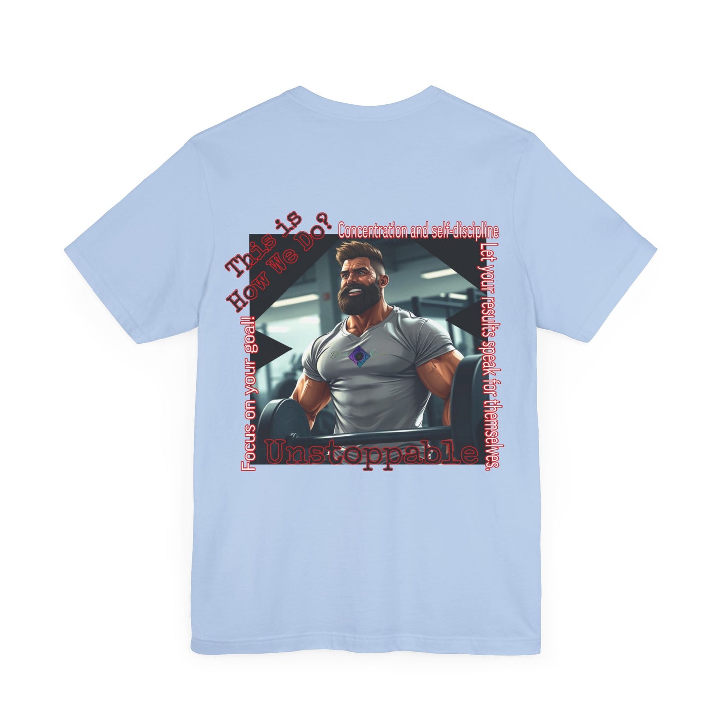 BlackOnion T-shirt with Workout Motif “Unstoppable “💪🔥🫵