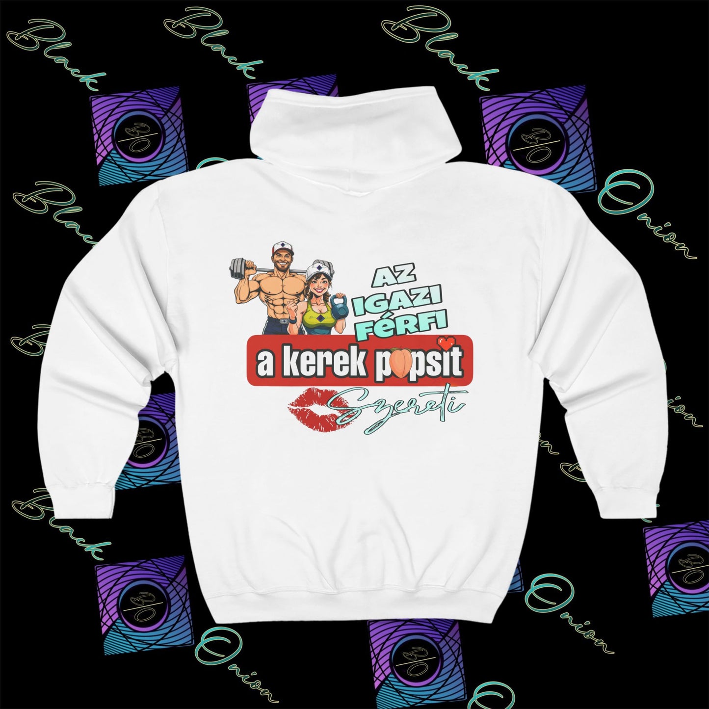 BlackOnion Heavy Blend Zip Hoodie for Ladies -‘ Kerek popsi ‘💋💯🌸