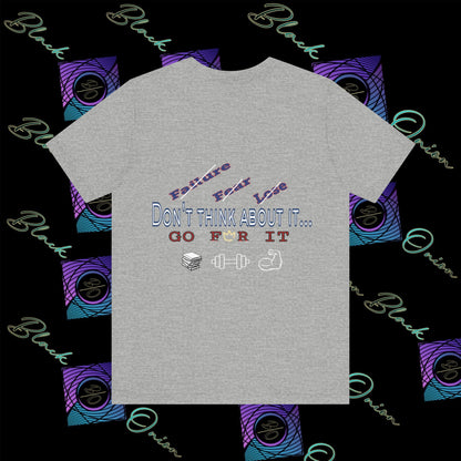 BlackOnion T-Shirt with Workout Motif “Don't Think About It, Go For It!” V2 💪🔥🫵