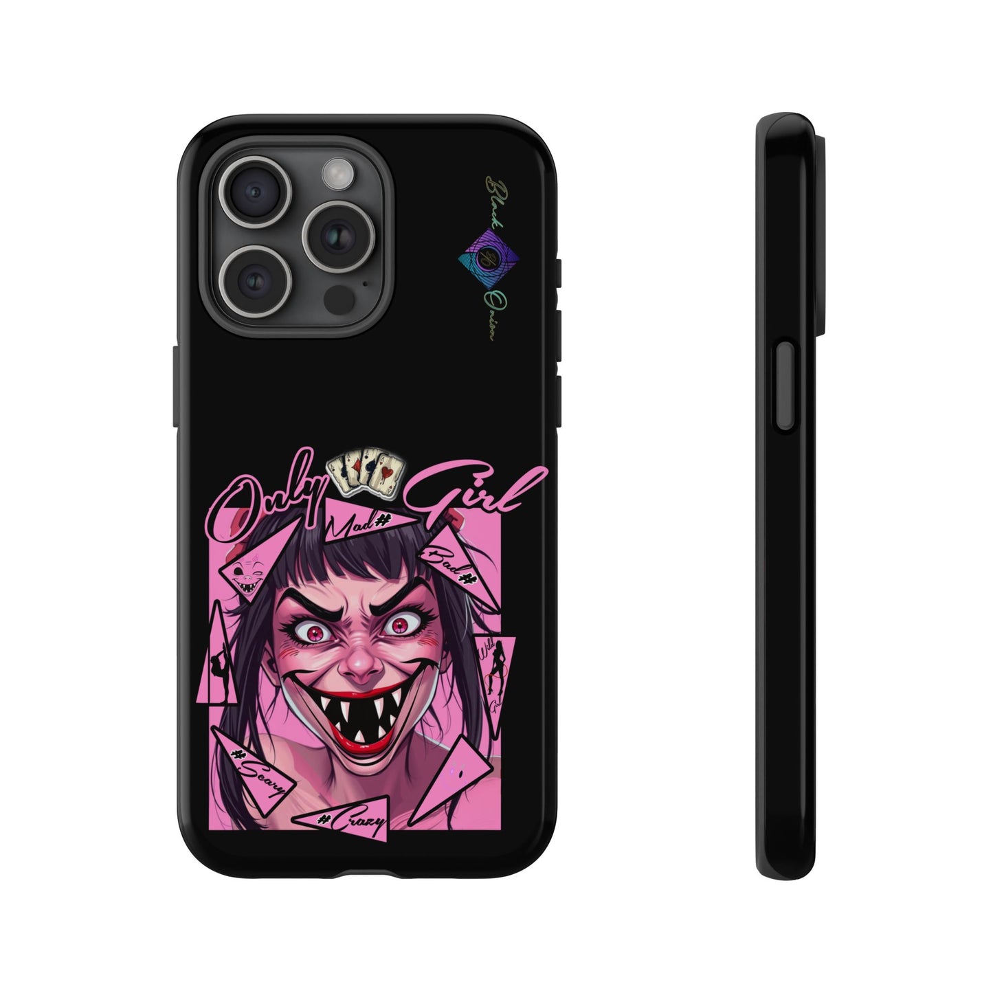 BlackOnion Brand New Phone Case - with Motivational Workout Motif’ Mad Girl💋🌸 ‘🔥🫵
