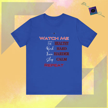 BlackOnion  T-Shirt with Workout Motif V4 ‘ Watch Me’💪🔥🫵