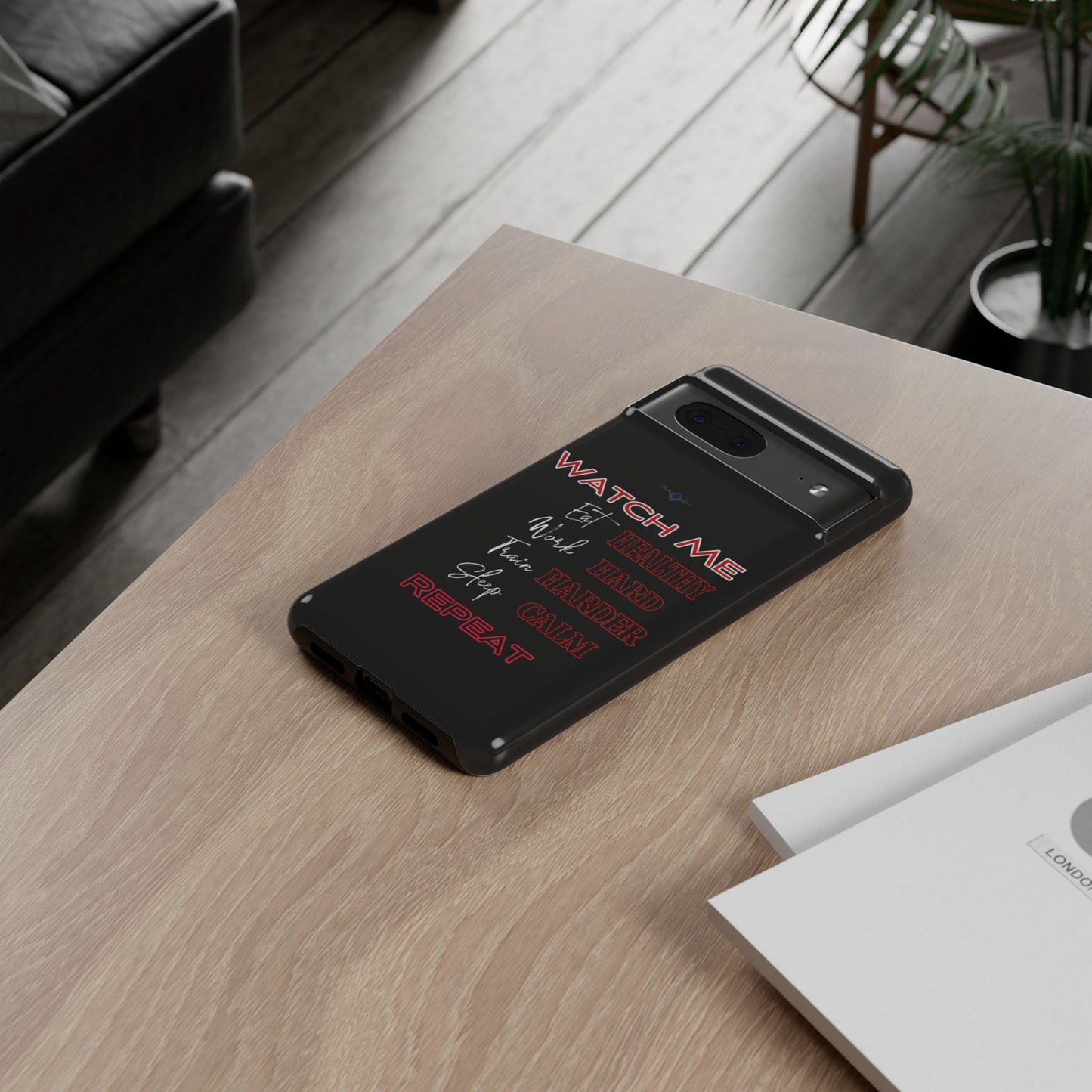 BlackOnion Phone Case -with Motivational Motif  'Watch Me' 💪🔥🫵