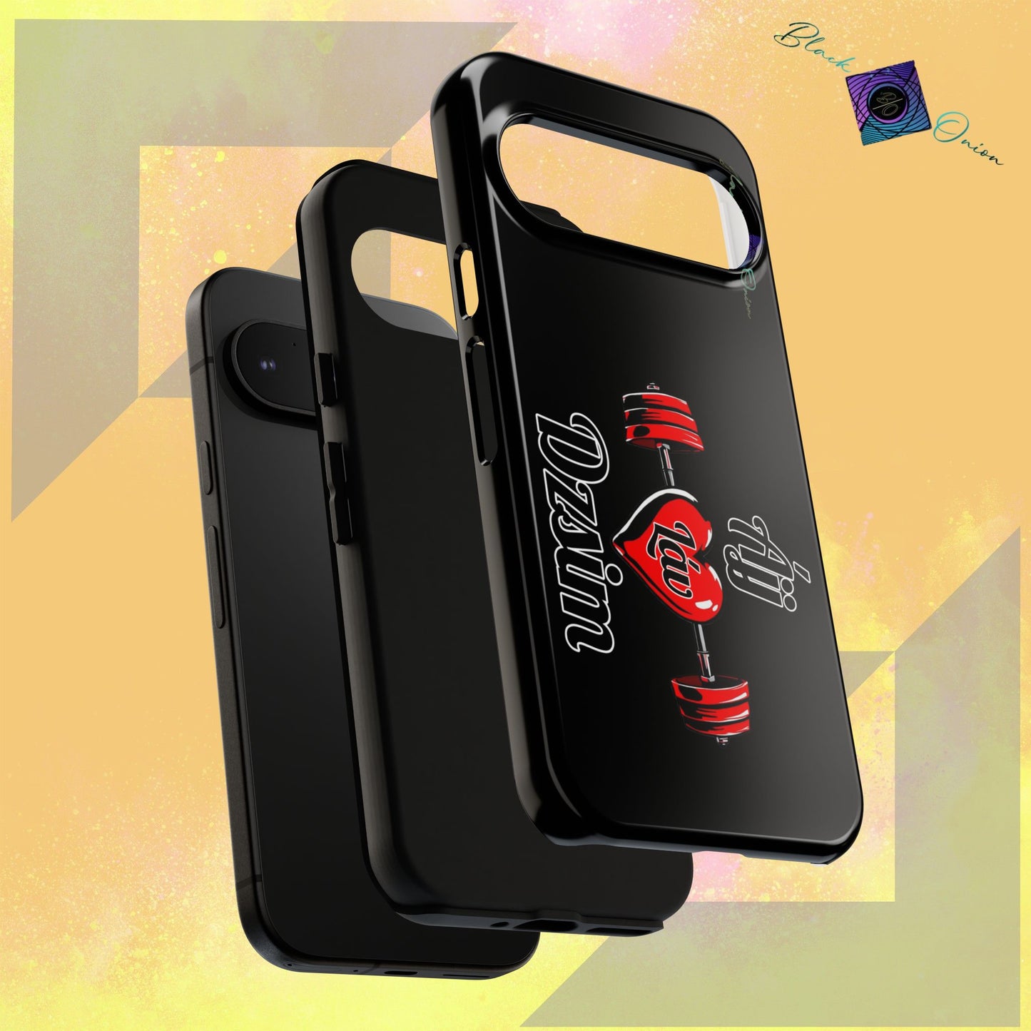 BlackOnion Brand New Phone Case - with Motivational Workout Motif’Ájj Láv Dzsim ‘💪🔥🫵