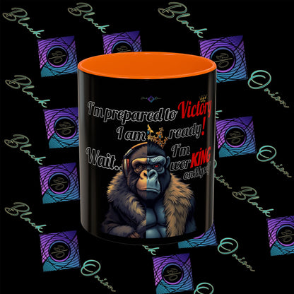 BlackOnion Coffee Mug - 11oz with Workout Motif ‘Victory 👑’🔥💪🫵