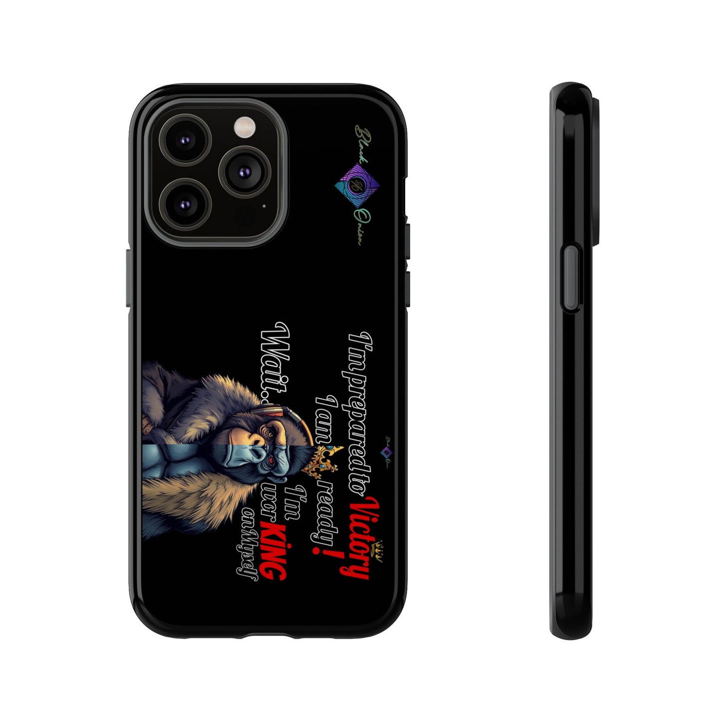 BlackOnion Brand New Phone Case - with Motivational Workout Motif’Victory 👑‘💪🔥🫵
