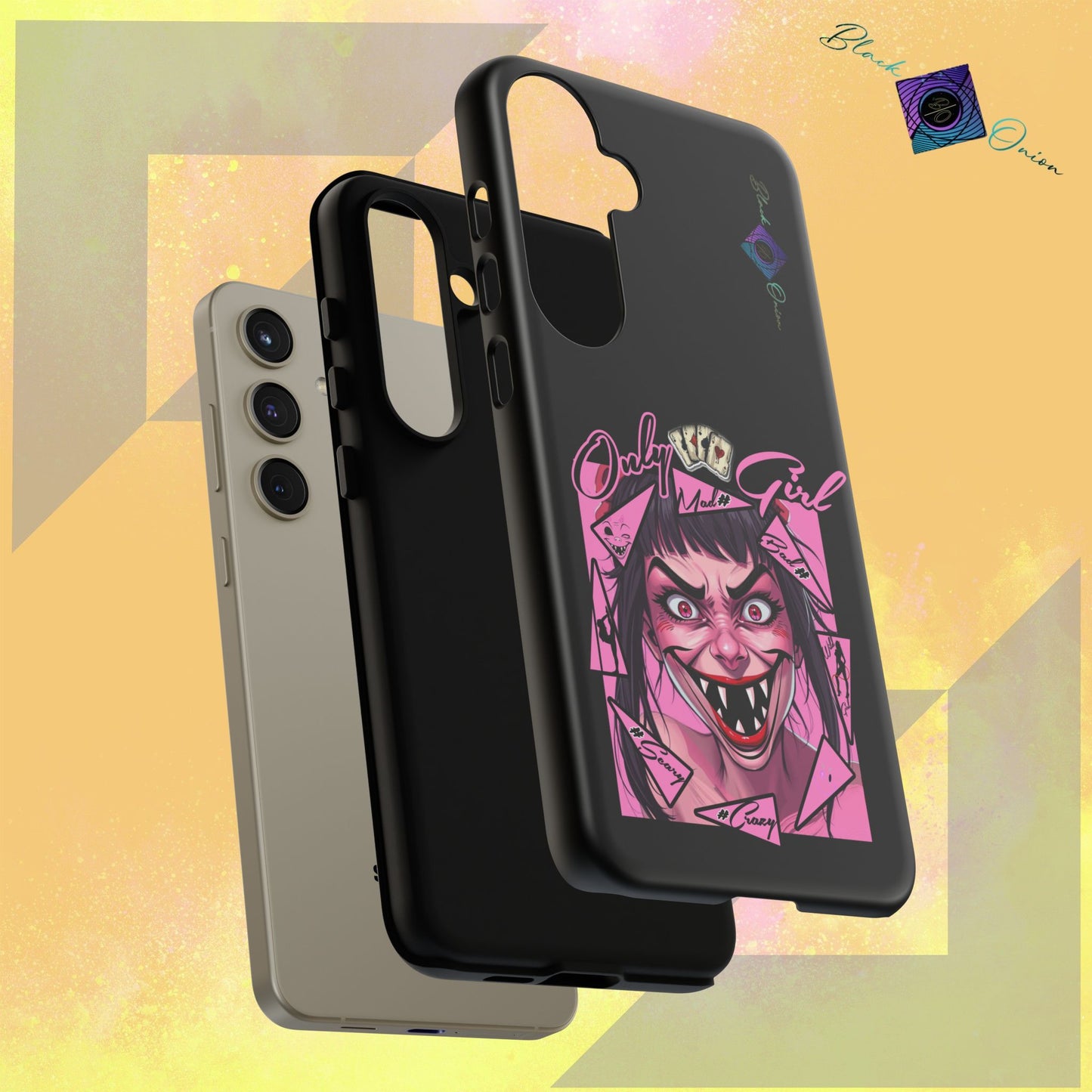 BlackOnion Brand New Phone Case - with Motivational Workout Motif’ Mad Girl💋🌸 ‘🔥🫵