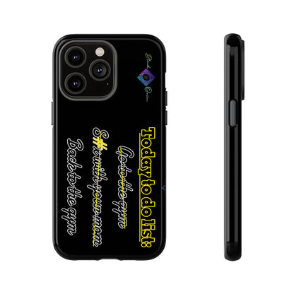 BlackOnion Brand New Phone Case - with Motivational Workout Motif’Today to do list ‘💪🔥🫵