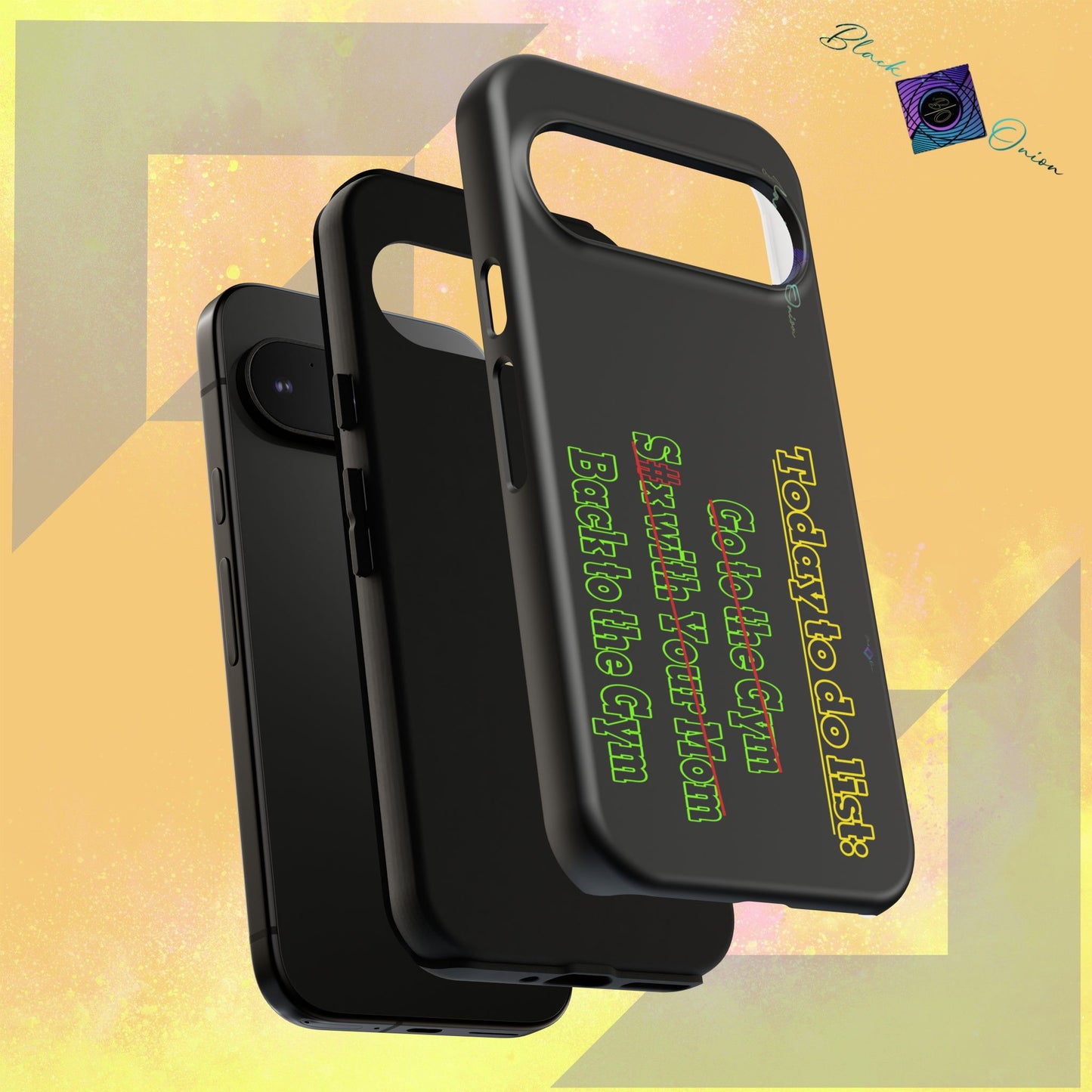 BlackOnion Brand New Phone Case - with Motivational Workout Motif’Today To Do List V2 ‘💪🔥🫵