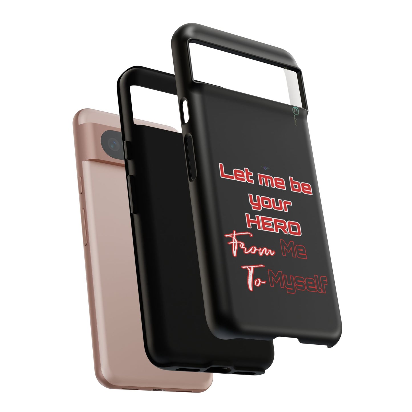 BlackOnion Brand New Phone Case - with Motivational Workout Motif’Let me be your Hero ‘💪🔥🫵