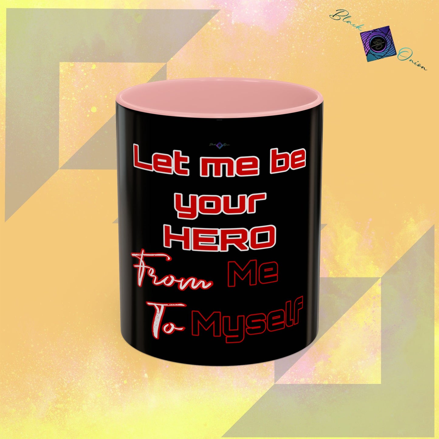 BlackOnion Coffee Mug Serial 2 with Workout Motif ‘Let me be your Hero’🫵🔥💪