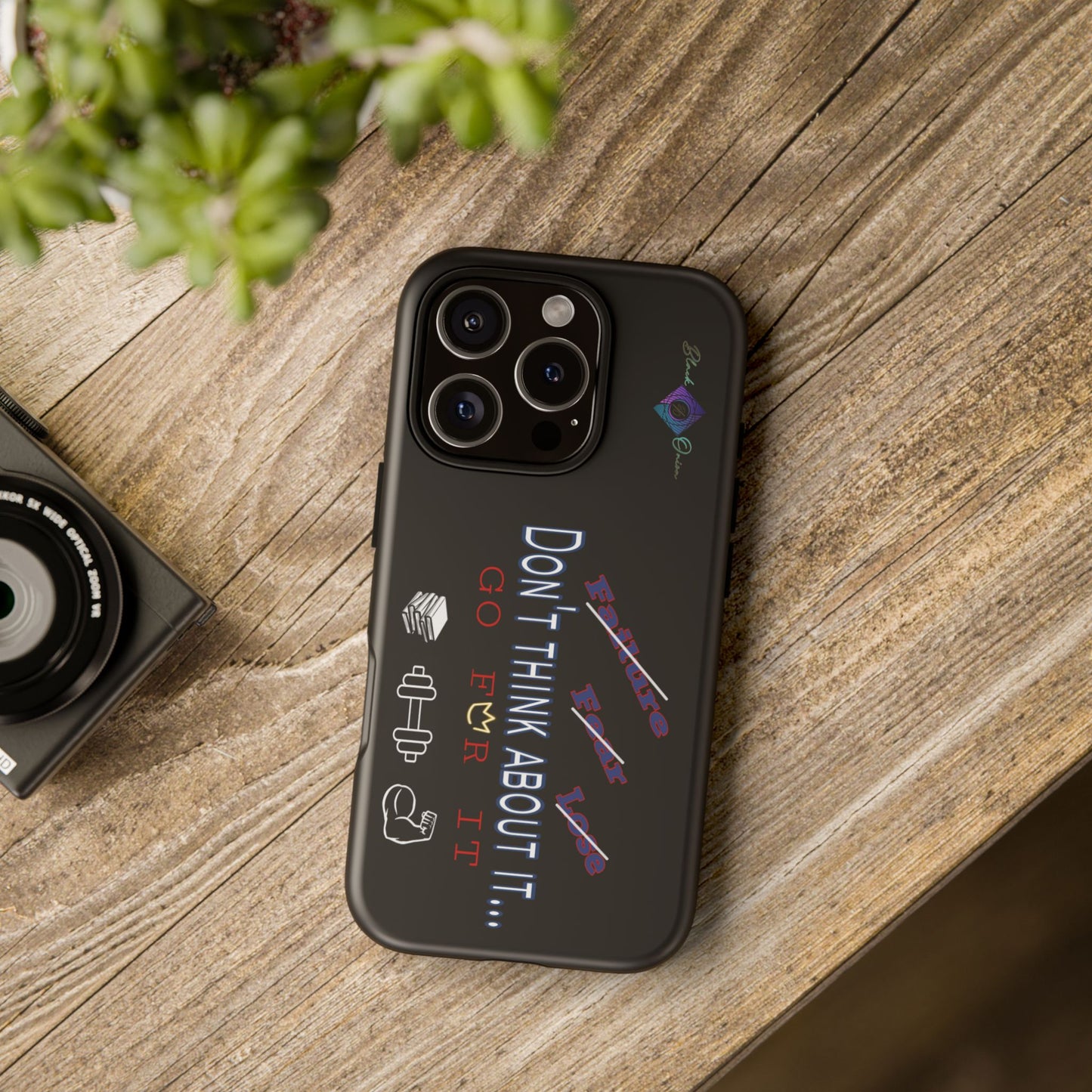 BlackOnion Brand New Phone Case - with Motivational Workout Motif’Don’t think ‘💪🔥🫵