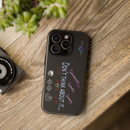 BlackOnion Brand New Phone Case - with Motivational Workout Motif’Don’t think ‘💪🔥🫵