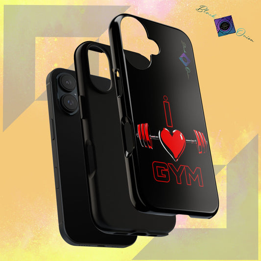 BlackOnion Brand New Phone Case - with Motivational Workout Motif’I Love Gym ‘💪🔥🫵