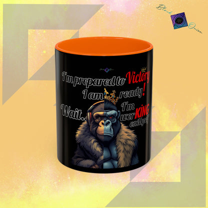 BlackOnion Coffee Mug - 11oz with Workout Motif ‘Victory 👑’🔥💪🫵