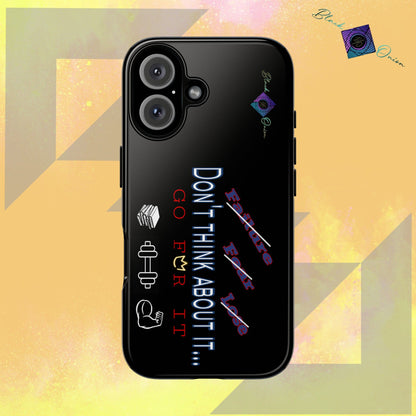 BlackOnion Brand New Phone Case - with Motivational Workout Motif’Don’t think ‘💪🔥🫵