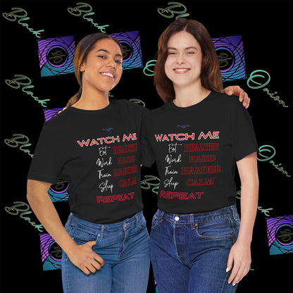 BlackOnion "Watch Me" T-Shirt with Workout Motif V2 💪🔥