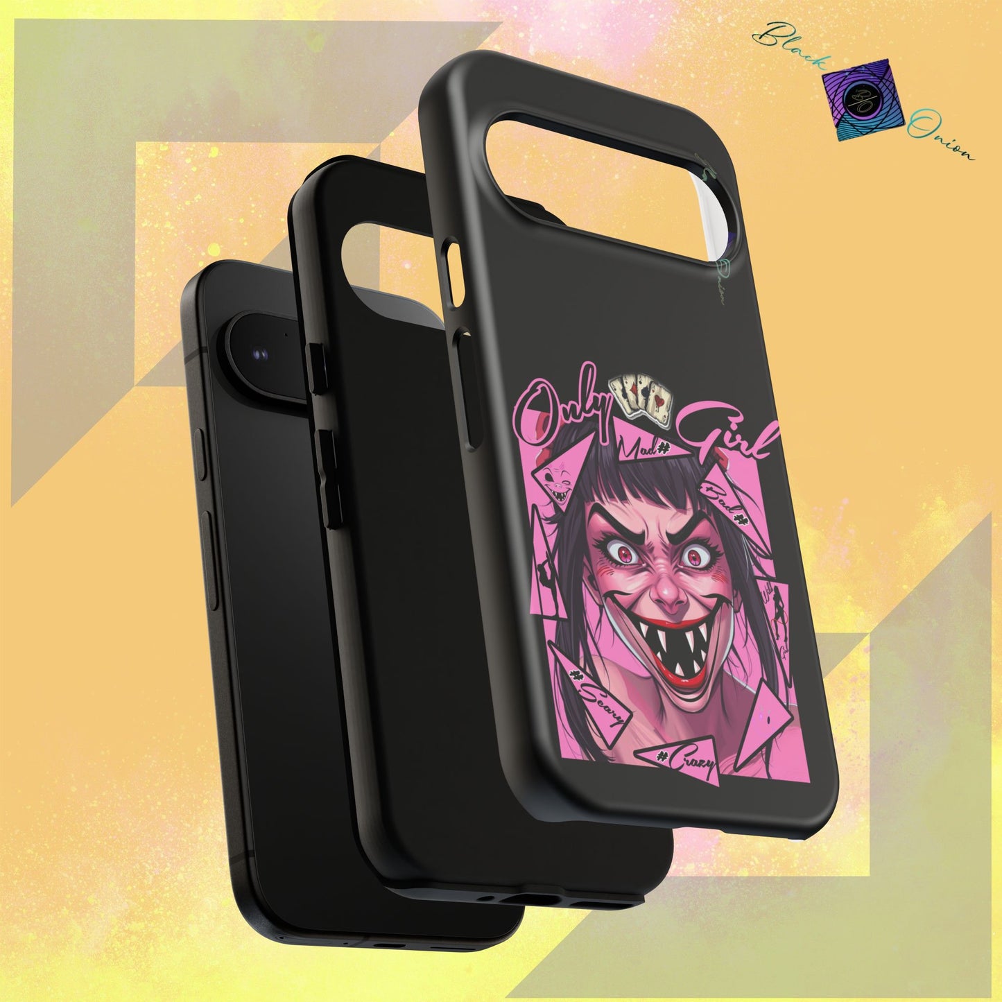 BlackOnion Brand New Phone Case - with Motivational Workout Motif’ Mad Girl💋🌸 ‘🔥🫵